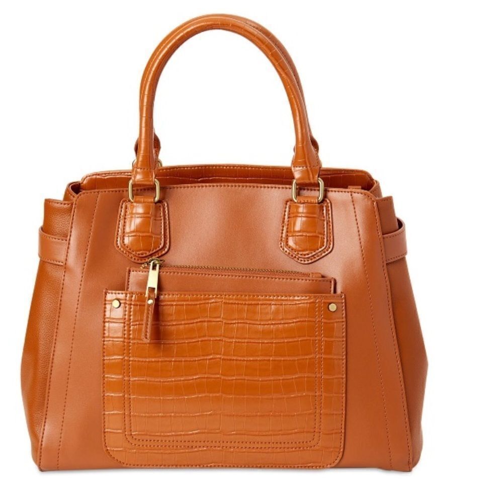 Cognac Satchel Handbag  